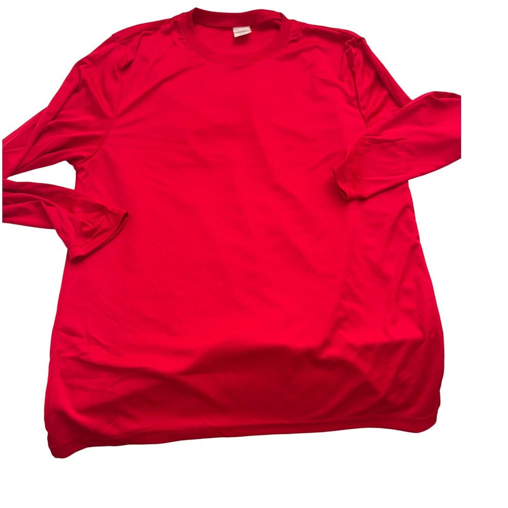 Hanes Cool Dri Long Sleeve Athletic T-Shirt Red XL‎ NWOT